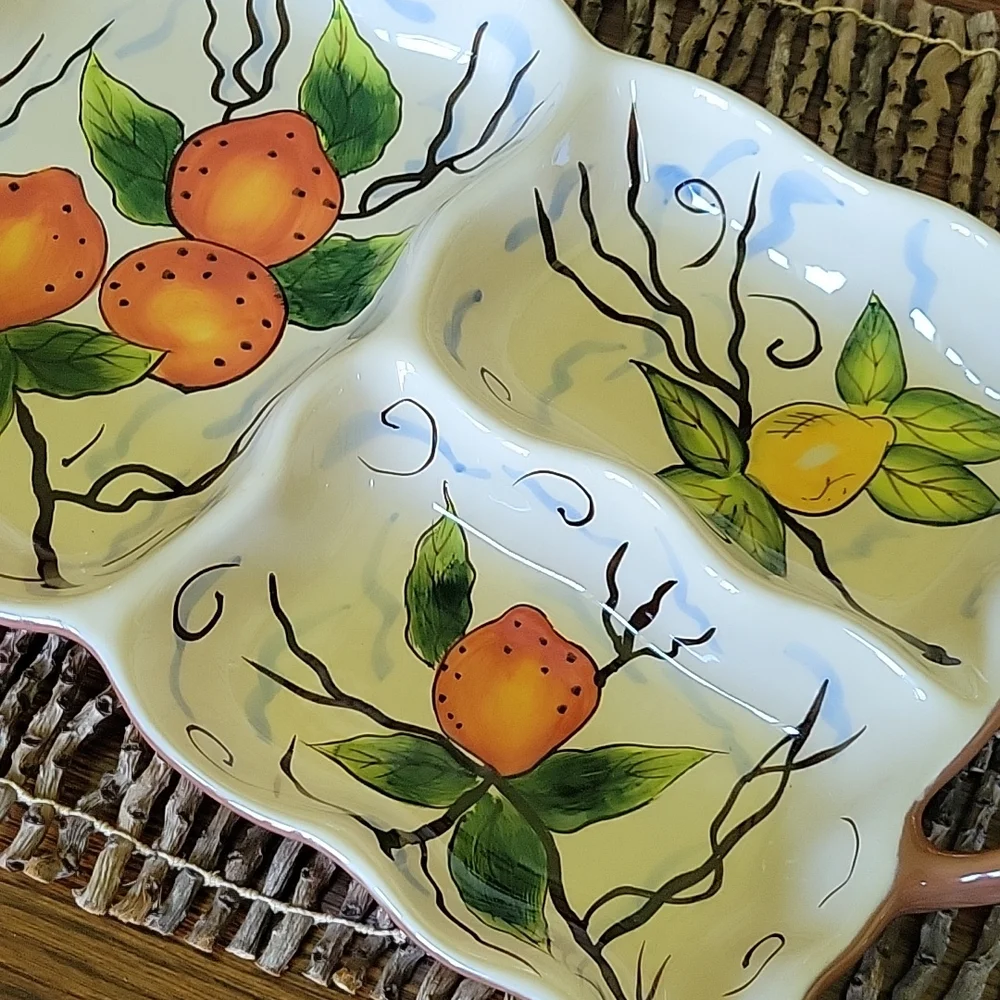Vintage serving dish, 3 compartment - Picture 2 of 6